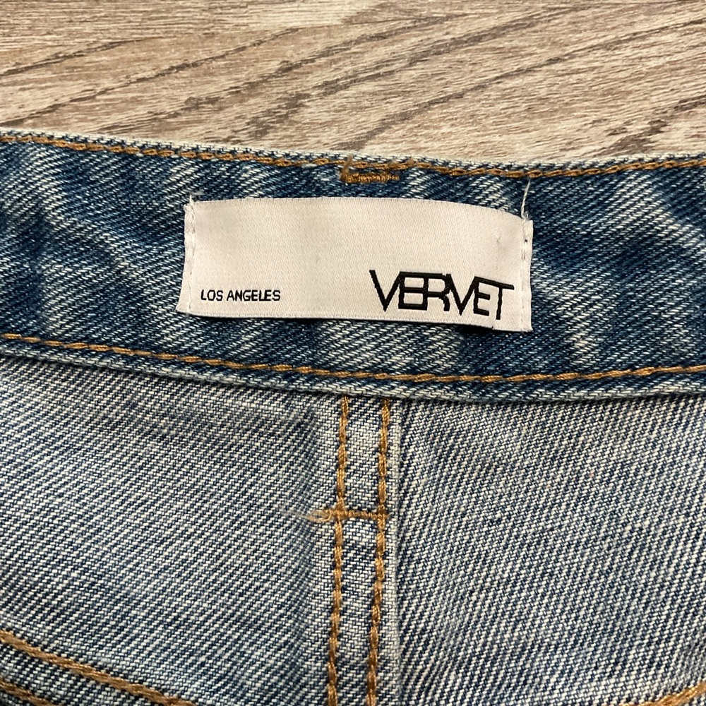 Vervet Rendition Emma Distressed Mom High Rise Light Ribse Cotton Ankle Jeans 28 - Picture 10 of 12